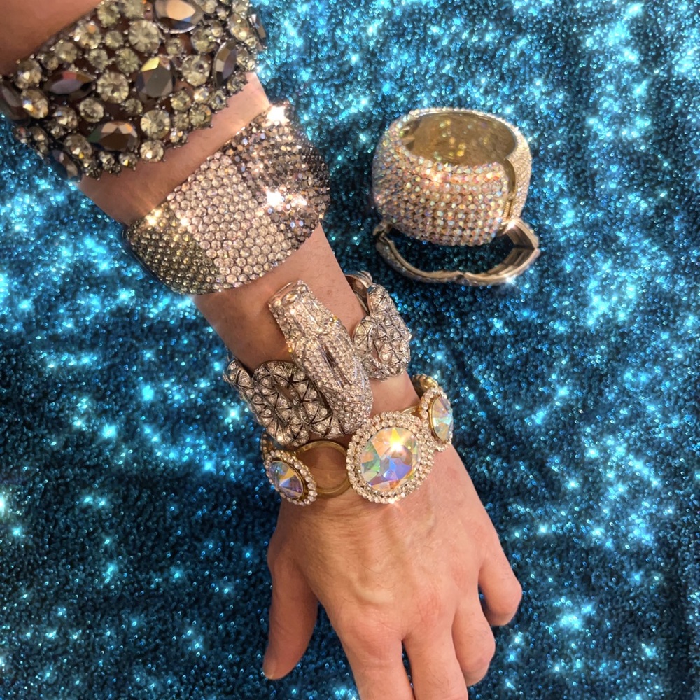 Swarovski bracelet bundle. 6 rhinestone bracelets.